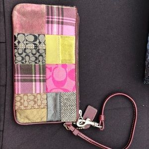 Coach wristlet, patchwork